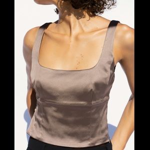 NWT Wilfred Shine Bustier - Grey Taupe